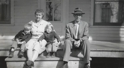 Barb and Myself with Grandparents in Charles City, IA
